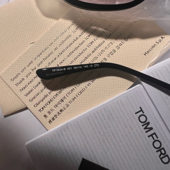 Tom Ford Black Filtering Acetate Cat-Eye Glasses - Picture 5 of 14